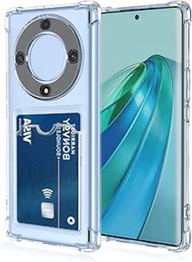 Honor X9b Case - Soft TPU Bumper Slim Fit Protective Cover With Card Holder Compatible With Huawei Honor X9b